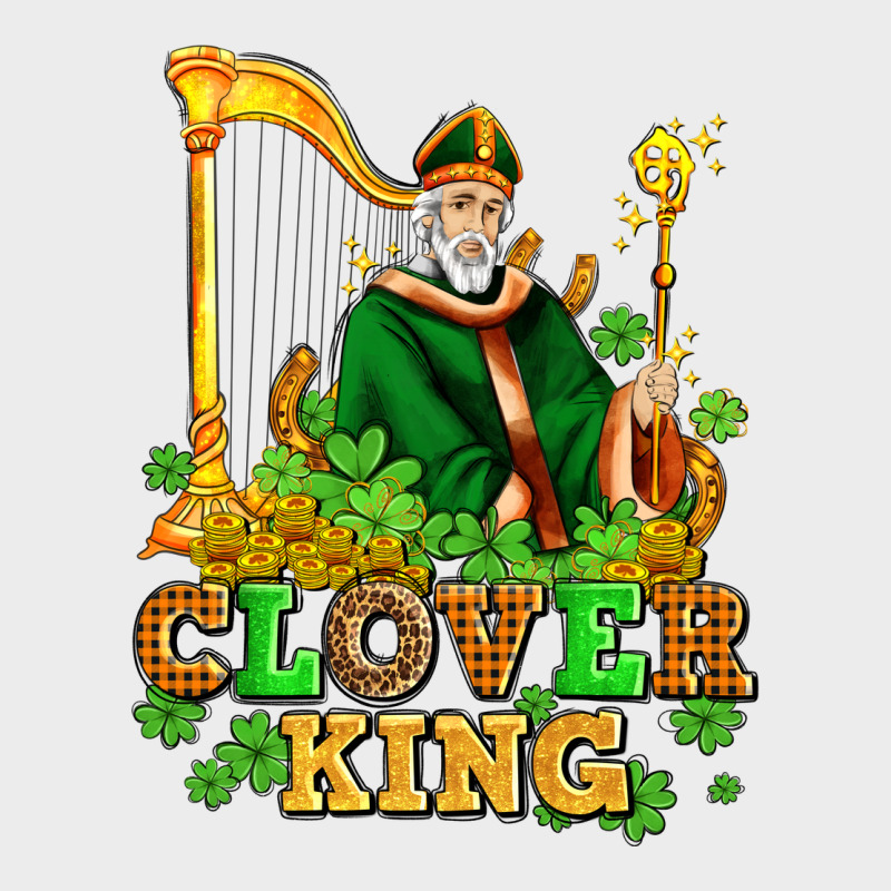 St Patricks Clover King  With Shamrocks Urban Hoodie by AdoDesignShop | Teevron