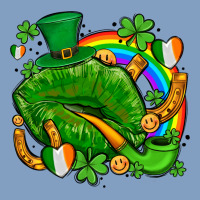 St Patricks Lips With Horseshoe Rainbow And Shamrocks Urban Hoodie | Teevron