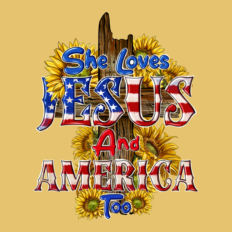 She Loves Jesus Premium Sweatshirt by texasbilliewilder | Teevron