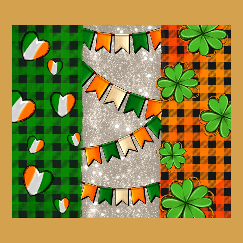 Irish Flag With Shamrocks And Heart Urban Hoodie by AdoDesignShop | Teevron