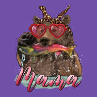 Mother's Day Mama Bear Wıth Bandana And Glasses Premium Sweatshirt | Teevron