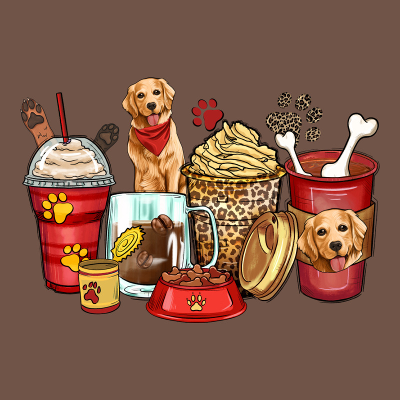 Golden Retriever Coffee Cups Premium Sweatshirt by Zillion Design Studio | Teevron