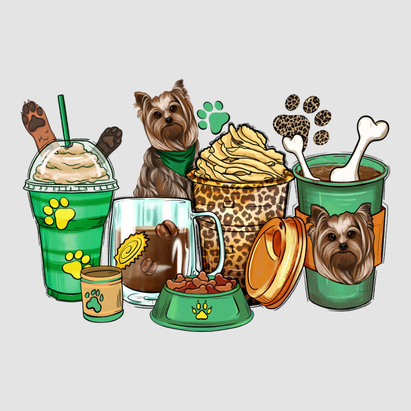 Yorkshire Terrier Coffee Cups Premium Sweatshirt by Zillion Design Studio | Teevron