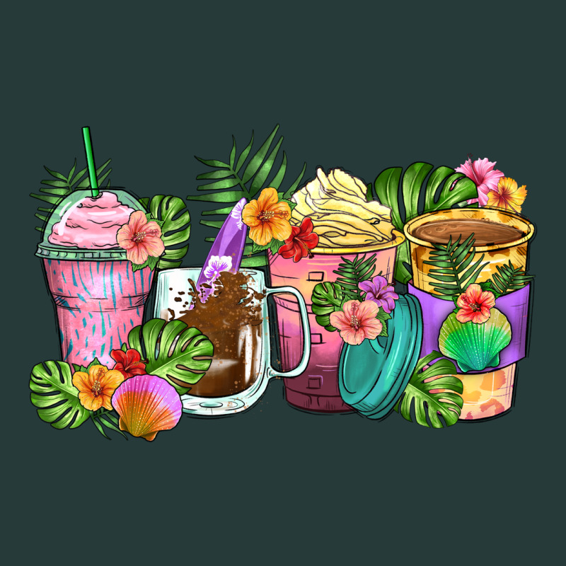 Tropical Coffee Cups Premium Sweatshirt by Zillion Design Studio | Teevron
