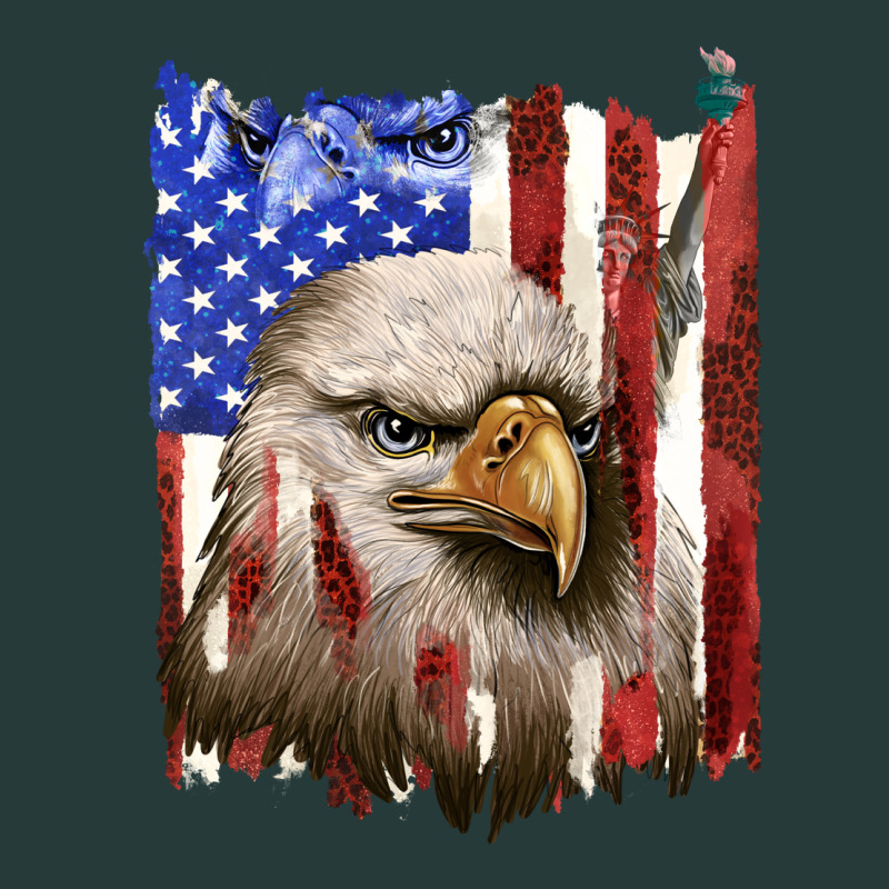 Usa Flag With Eagle Head Premium Sweatshirt by texasbilliewilder | Teevron