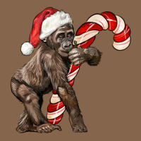 Christmas Candy Cane Baby Gorilla Premium Tee | Teevron