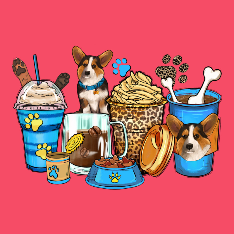 Corgi Coffee Cups Premium Sweatshirt by Zillion Design Studio | Teevron
