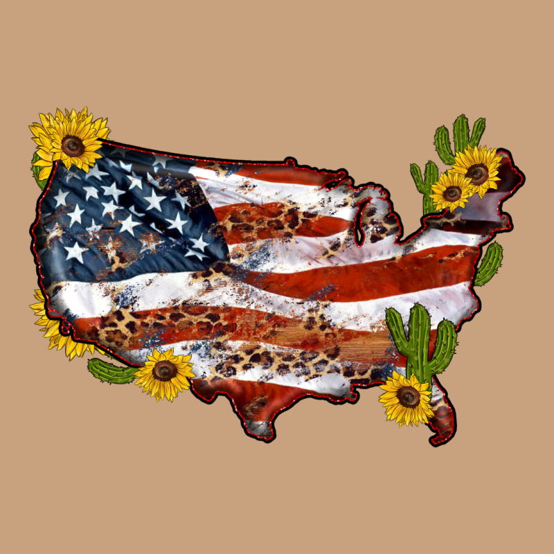 Usa Map With Sunflower And Cactus Vintage Tee by Artiststas | Teevron
