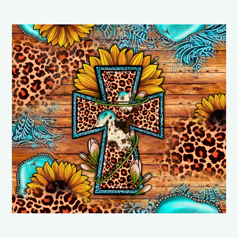 Leopard Cross Sunflower Premium Hoodie by JahusDesignShop | Teevron
