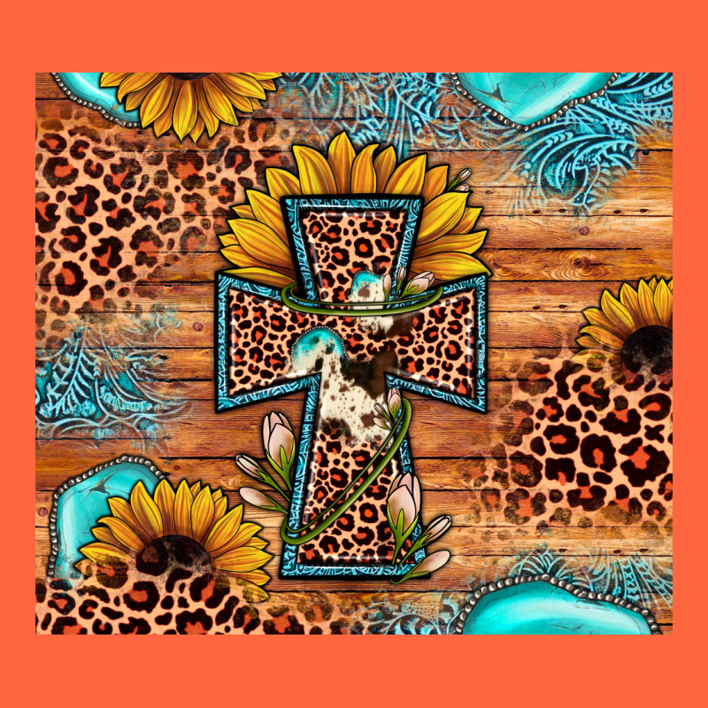 Leopard Cross Sunflower Premium Hoodie by JahusDesignShop | Teevron