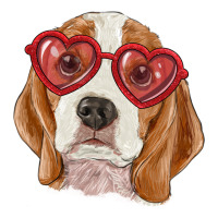 Beagle with love glasses | Teevron