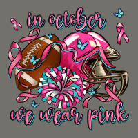 In October We Wear Pink Football Premium Hoodie | Teevron
