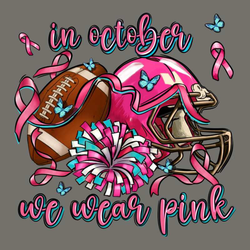 In October We Wear Pink Football Premium Hoodie by AdoDesignShop | Teevron