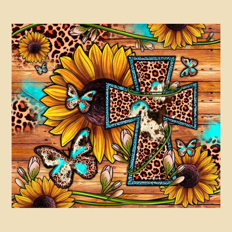 Cross Sunflower Butterfly Premium Hoodie by JahusDesignShop | Teevron