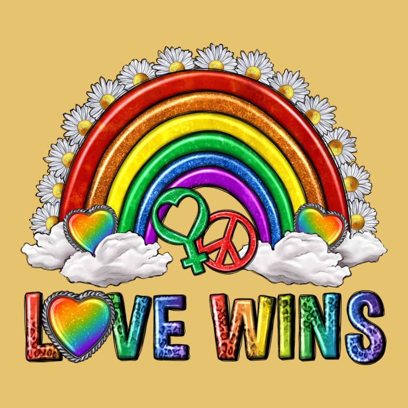 Love Wins With Daisy And Heart Premium Sweatshirt by texasbilliewilder | Teevron