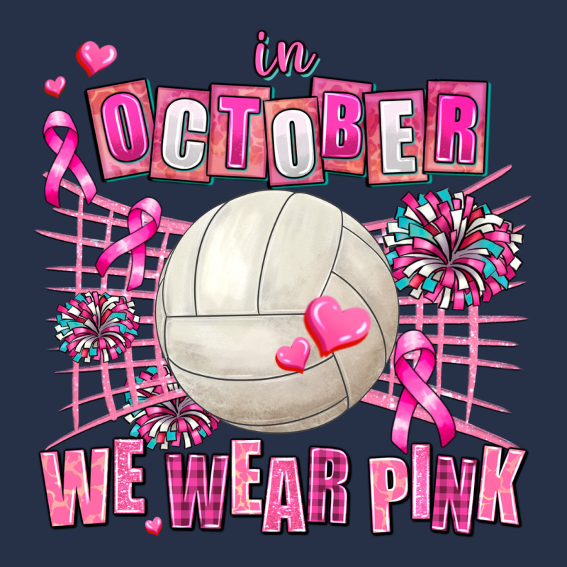 In October We Wear Pink Volleyball Premium Hoodie by AdoDesignShop | Teevron