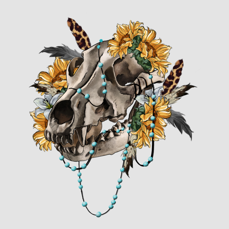 Boho Wolf Skull Premium Sweatshirt by RanaPortraitStore | Teevron