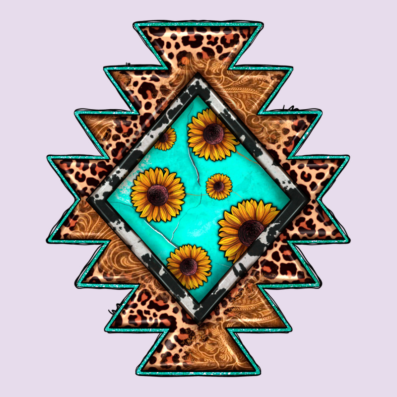 Aztec Leopard Turquoise Sunflower Premium Hoodie by JahusDesignShop | Teevron