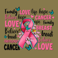Breast Cancer Ribbons With Cancer Words Premium Hoodie | Teevron