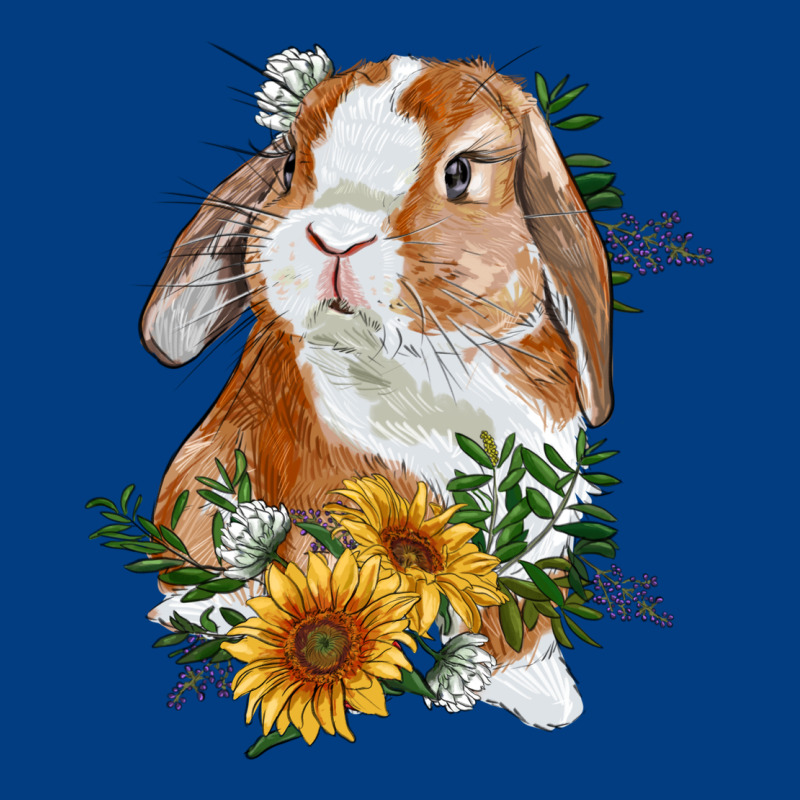 Bunny With Sunflowers Premium Sweatshirt by RanaPortraitStore | Teevron