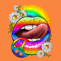 Rainbow Lips With Daisies Premium Sweatshirt | Teevron