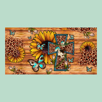 Leopard Cross Butterfly Sunflower Premium Hoodie | Teevron