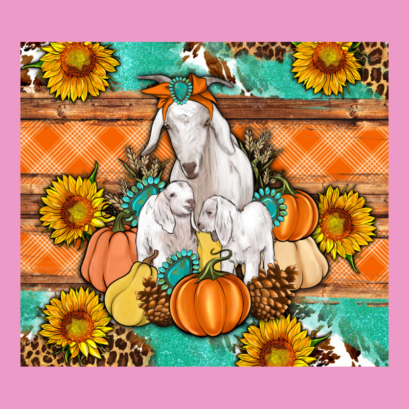 Goat Family Fall Pumpkins Gemstone Urban Hoodie by Artiststas | Teevron