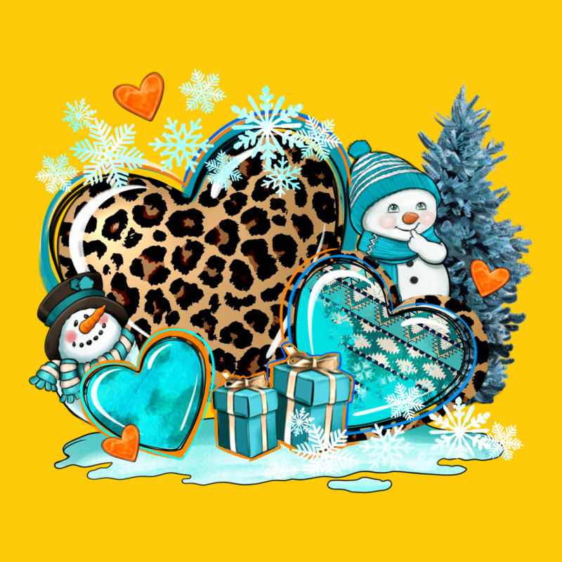 Winter Hearts With Snowmans Premium Hoodie by AdoDesignShop | Teevron