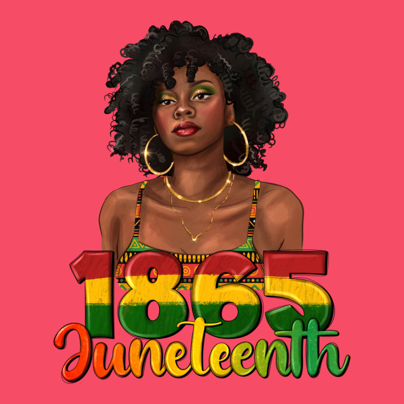 1865 Juneteenth With Afro Black Woman Premium Sweatshirt by texasbilliewilder | Teevron