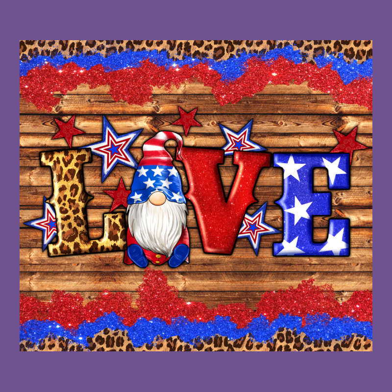 American Flag Gnomes Love Star Leopard Glitter Vintage Tee by Artiststas | Teevron