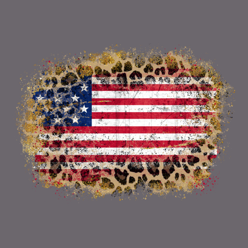 America Leopard Glitter Flag Premium Sweatshirt by Zillion Design Studio | Teevron
