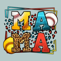 Leopard Softball And Baseball Mama Mother's Day Heavy Core Tee | Teevron