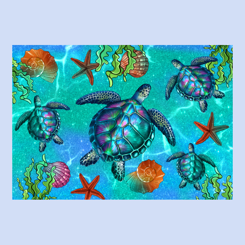 Turtle Seashells Starfish Urban Hoodie by Artiststas | Teevron