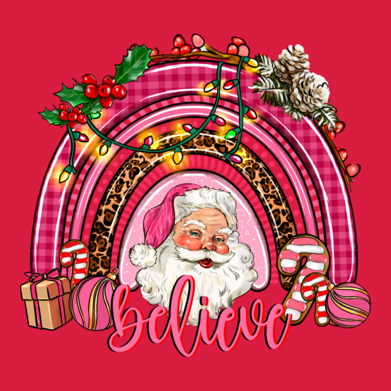Pink Christmas Believe  Rainbow Premium Hoodie by AdoDesignShop | Teevron