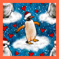 Christmas Penguin And Heart Seamless Pattern Premium Hoodie | Teevron