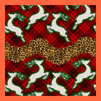 Christmas Deer And Plaid Seamless Pattern Premium Hoodie | Teevron