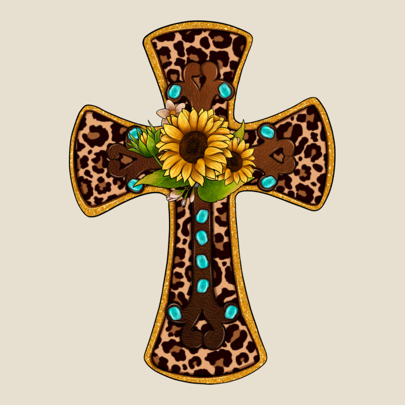 Leopard Gemstone Sunflower Cross Urban Hoodie by JahusDesignShop | Teevron