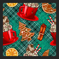 Christmas Hot Chocolate And Cookie Seamless Pattern Premium Hoodie | Teevron