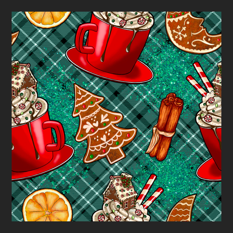 Christmas Hot Chocolate And Cookie Seamless Pattern Premium Hoodie by BundleAndBundleShop | Teevron