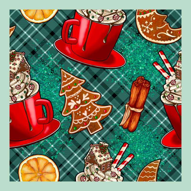 Christmas Hot Chocolate And Cookie Seamless Pattern Premium Hoodie by BundleAndBundleShop | Teevron