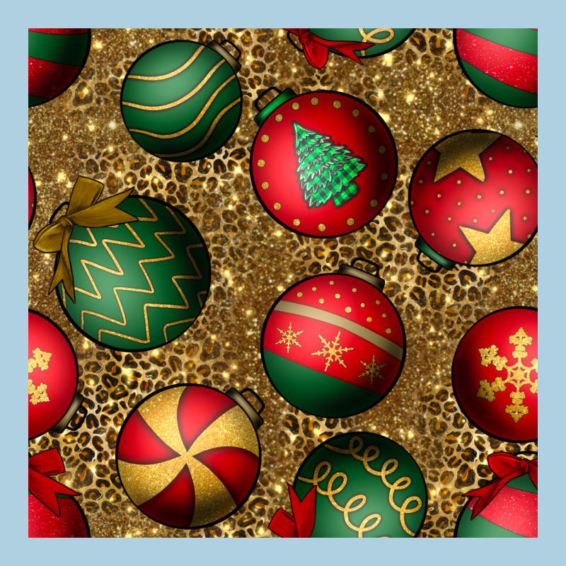 Christmas Ornaments And Leopard Seamless Pattern Premium Hoodie by BundleAndBundleShop | Teevron