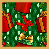 Christmas Surprise Gift Box Seamless Pattern Premium Hoodie | Teevron