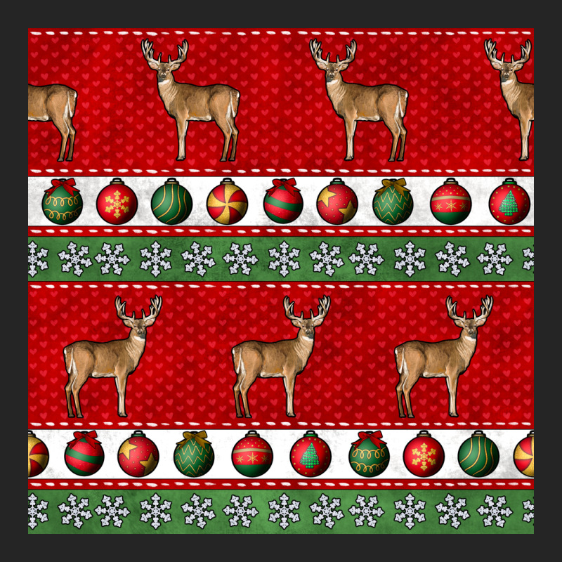 Christmas Deer And Ornaments Seamless Pattern Premium Hoodie by BundleAndBundleShop | Teevron