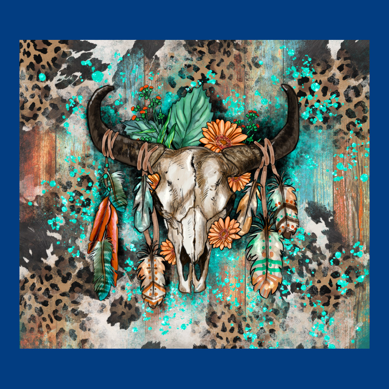 Cowhide Bull Skull Premium Sweatshirt by Zillion Design Studio | Teevron