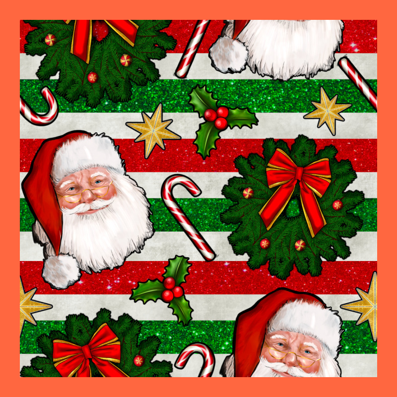 Christmas  Santa Clause And Ornaments Seamless  Pattern Premium Hoodie by BundleAndBundleShop | Teevron