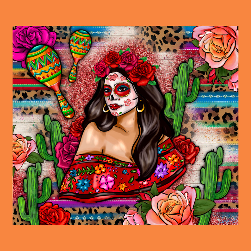 Mexico Girl Serape Premium Sweatshirt by Zillion Design Studio | Teevron
