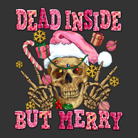 dead inside but merry  pink christmas skeleton | Teevron