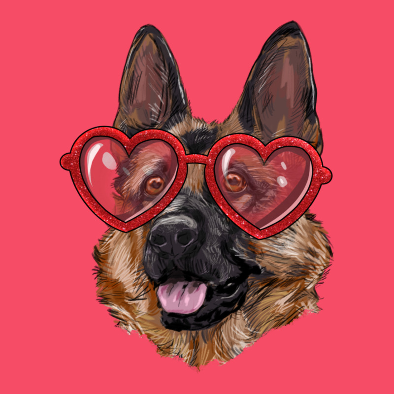 German Shepherd With Love Glasses Premium Sweatshirt by RanaPortraitStore | Teevron
