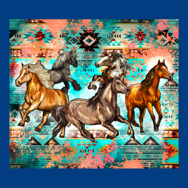 Western Running Horses Premium Sweatshirt by Zillion Design Studio | Teevron