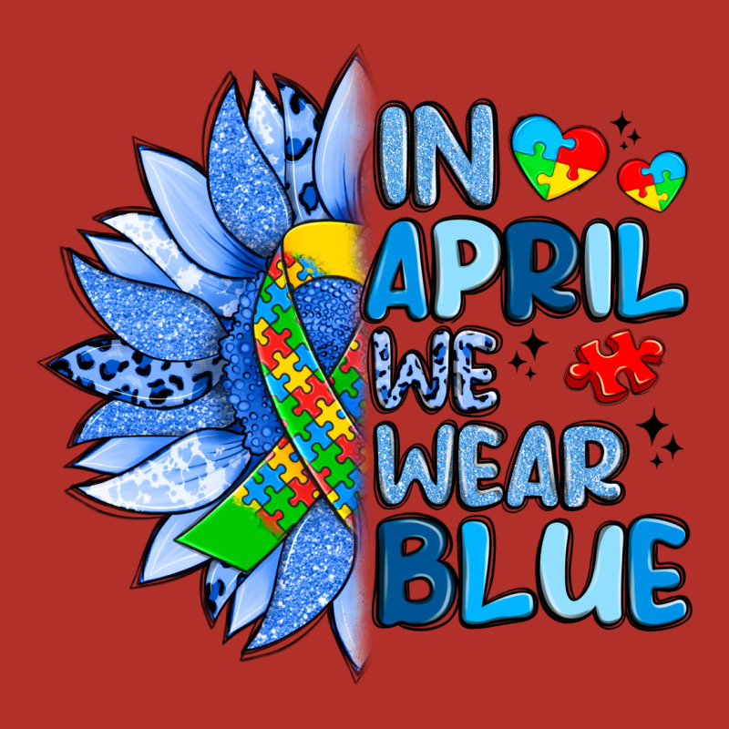 In April We Wear Blue Sunflower Premium Hoodie by Artiststas | Teevron